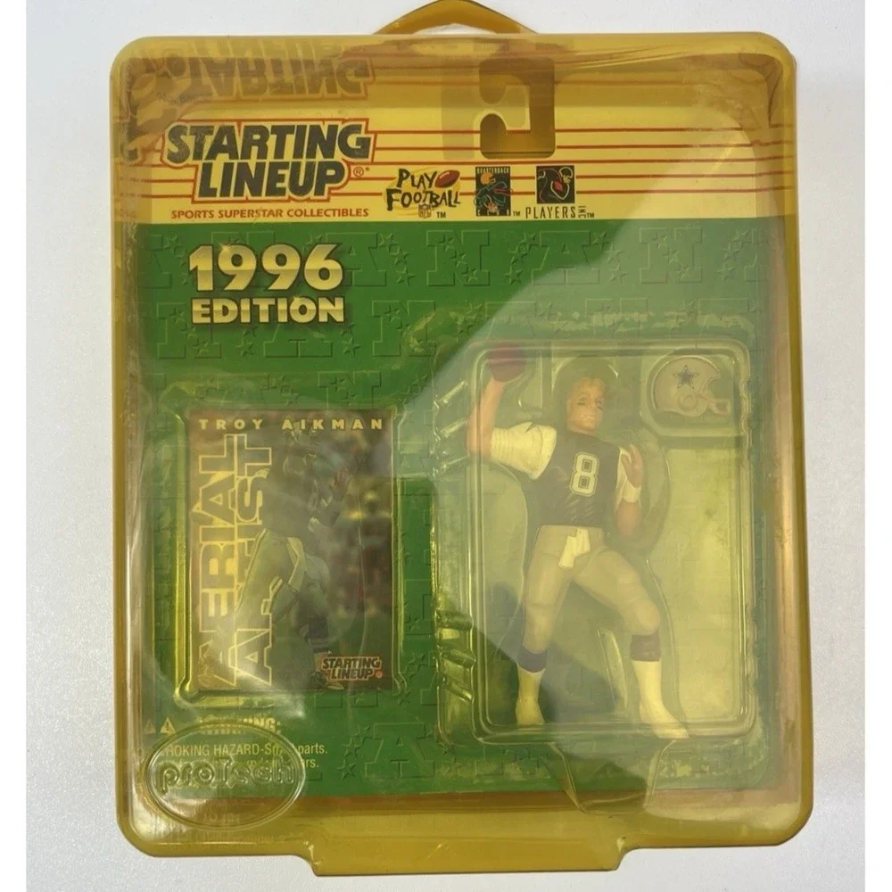 1996 Starting LineUp Troy Aikman Dallas Cowboys 8 NFL Greats Hall Of Fame